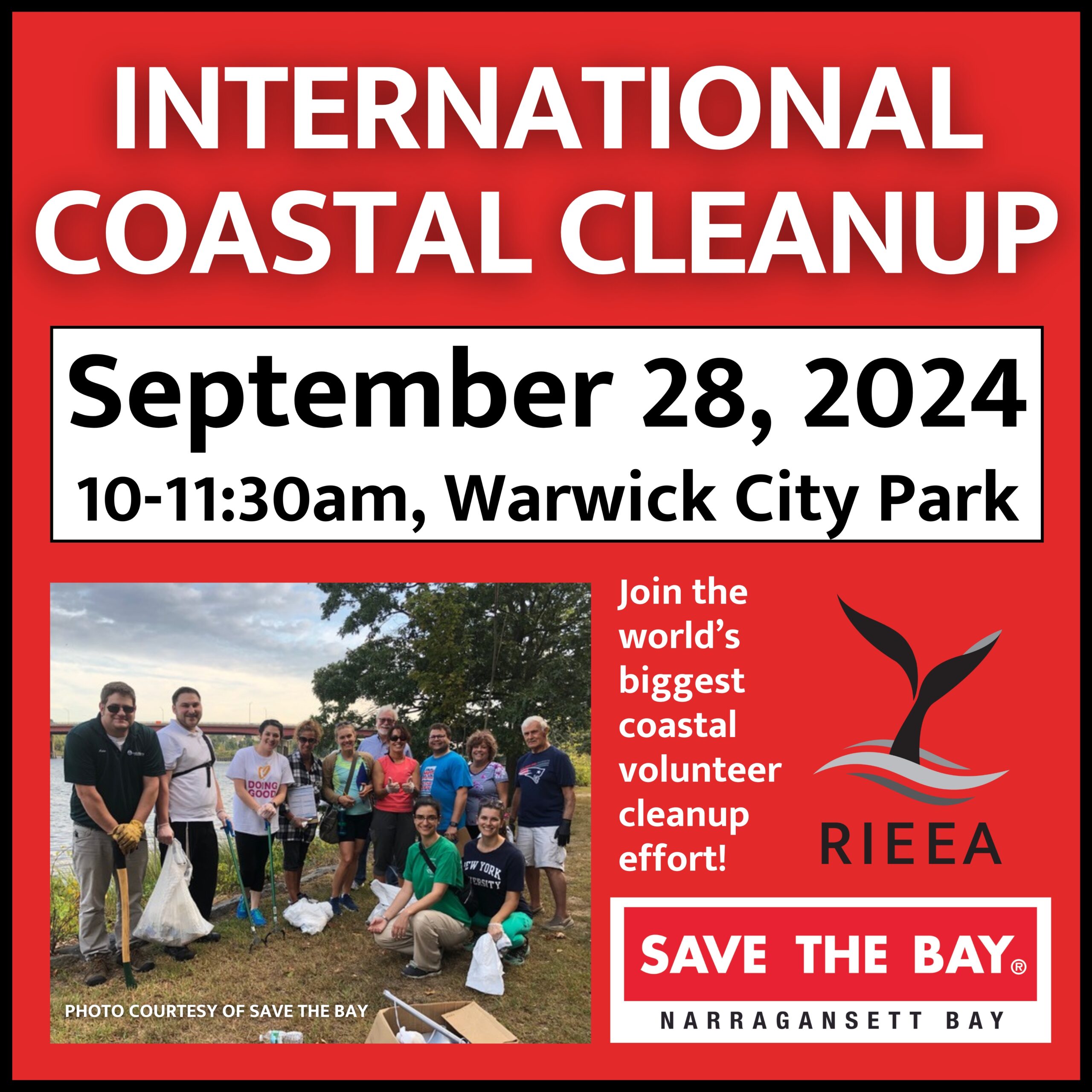 Join RIEEA and Save The Bay - Narragansett Bay as we take part in the International Coastal Cleanup this September 28! Make a difference by picking up shoreline trash to ensure wildlife safety, while contributing data to Coastal Cleanup: The Ocean Conservancy Project's annual report on marine debris. 🌊✨ Registration link: